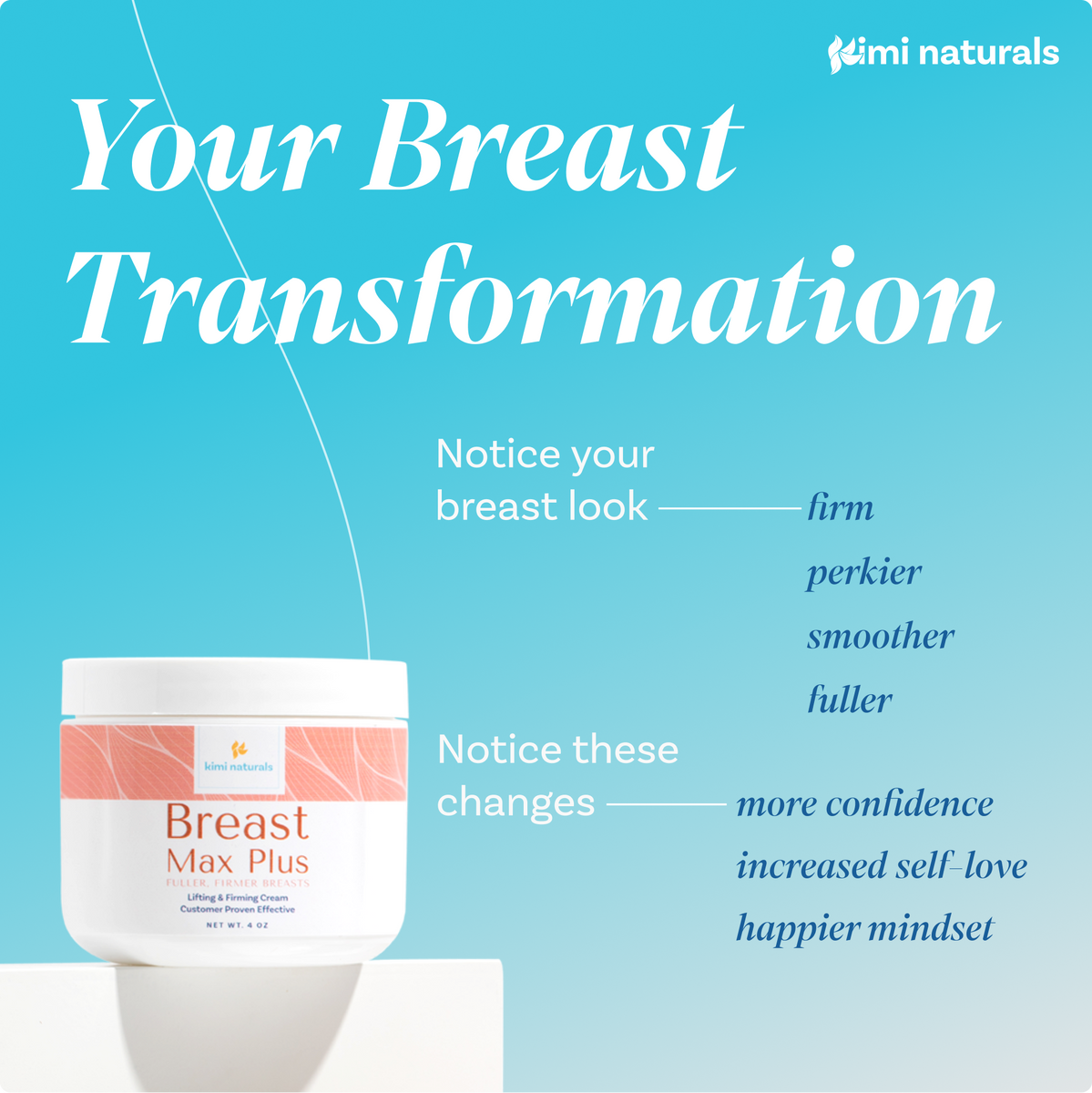 Best Breast Lifting And Firming Cream Breast Max Plus Cream - Natural Breast Enhancement Cream from Kimi Naturals